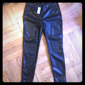 NWT:Ann Taylor vegan leather petite pants
